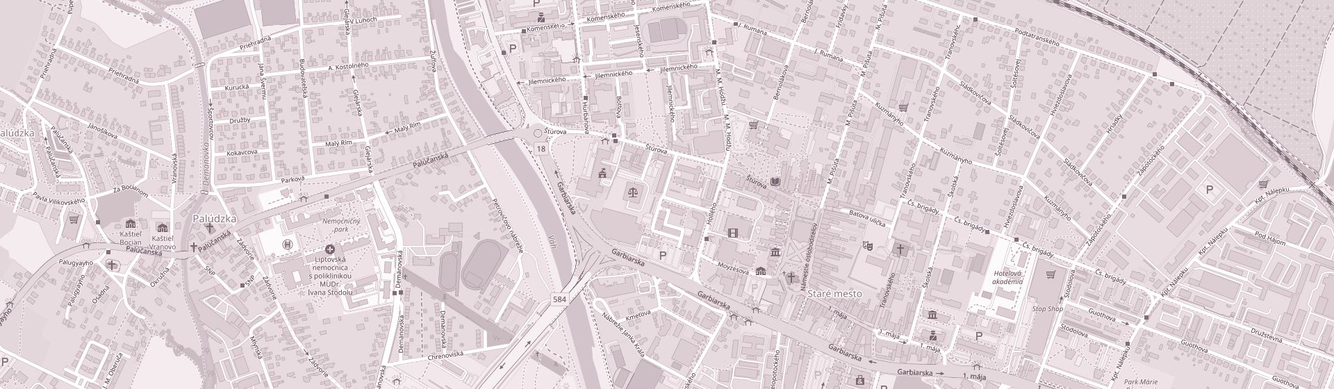 Mapa - predajňa Arcadia, M. Pišúta 2, Liptovský Mikuláš